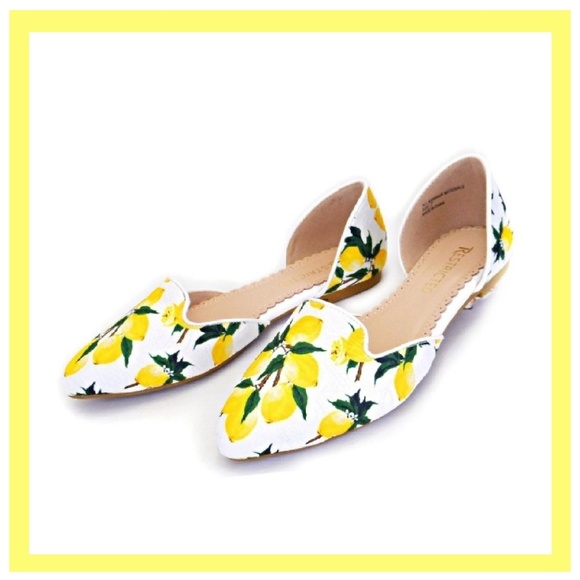 Lemon D'Orsay Flats - Picture 2 of 5
